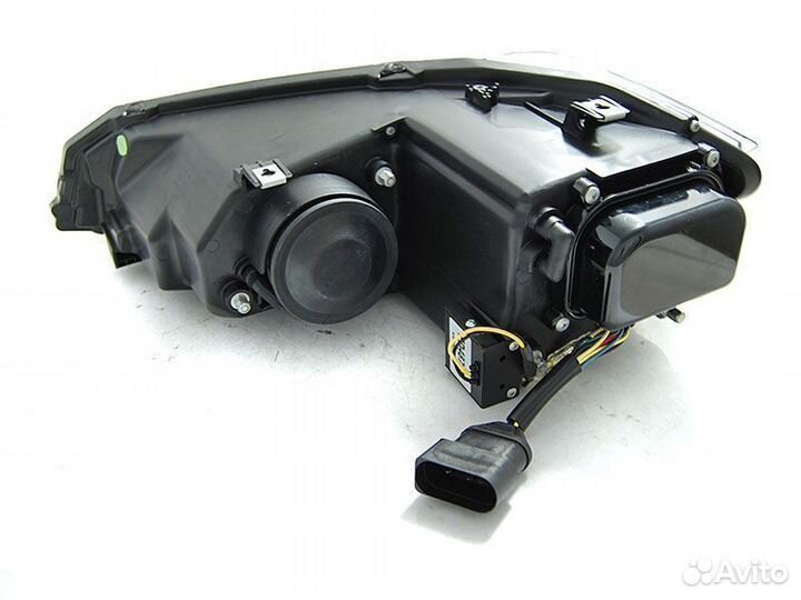 Фары VW Polo 6 2G 2017- SEQ LED галоген черные