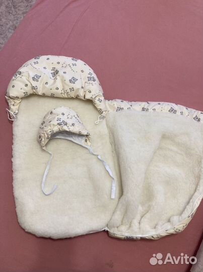 Зимний конверт на выписку для новорожденного