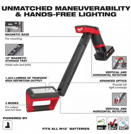 Подрамный фонарь Milwaukee 2126-20 UCL