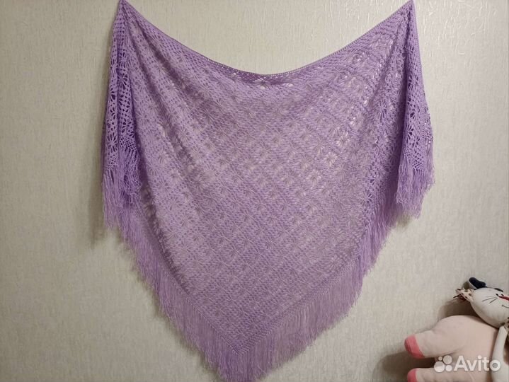 Платок шаль, ручная вязка