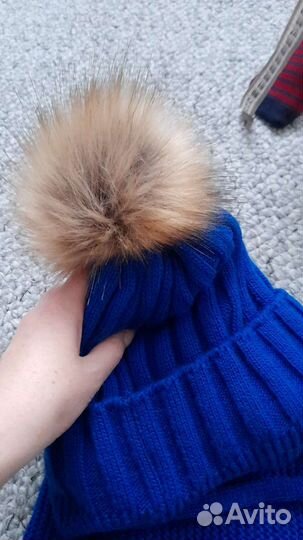 Комплект шапка и шарф детский зима