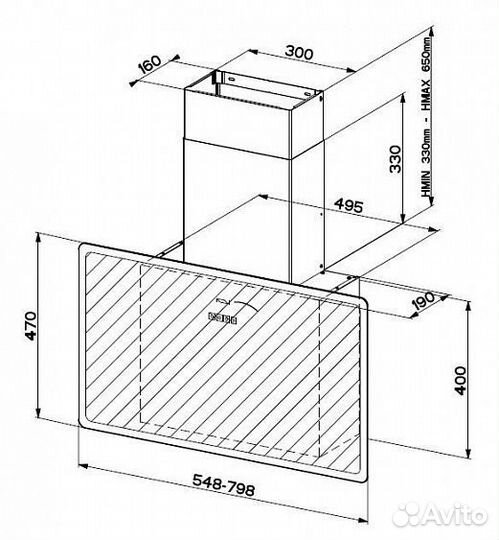 Вытяжка Faber glam FIT 55 WH