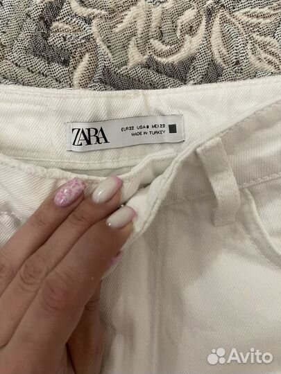 Джинсовые шорты бермуды zara 32 xs s