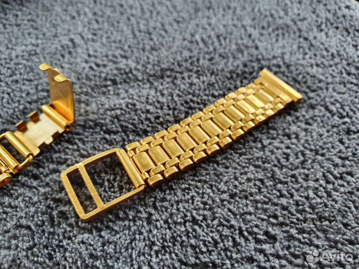 Браслет для часов позолоченный AU новый СССР 18мм