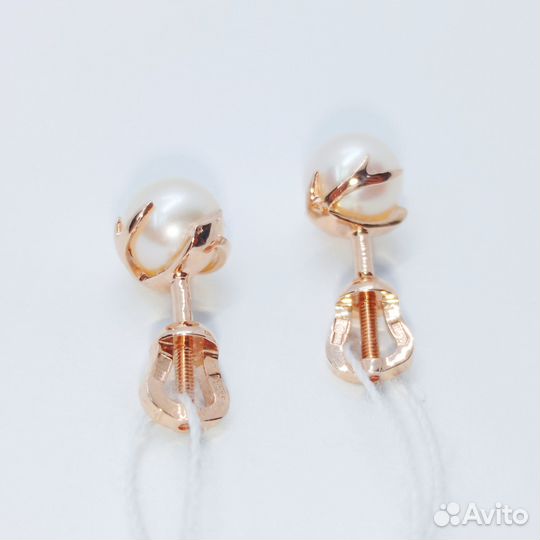 Золотые серьги с камнем