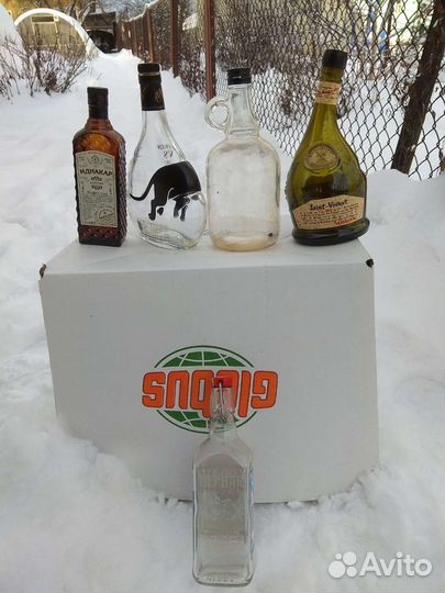 Бутылки штофы графины под алкоголь редкие