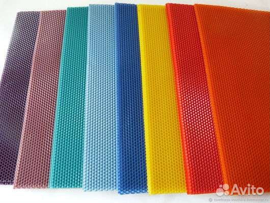 Натуральная/цветная вощина для изготовления свечей