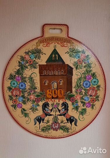 Доска пирожная.Городецкая роспись