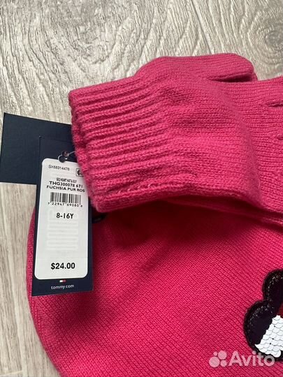 Комплект шапка и печатки Tommy Hilfiger оригинал