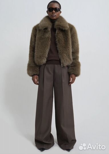 Коричневые широкие брюки Kamila