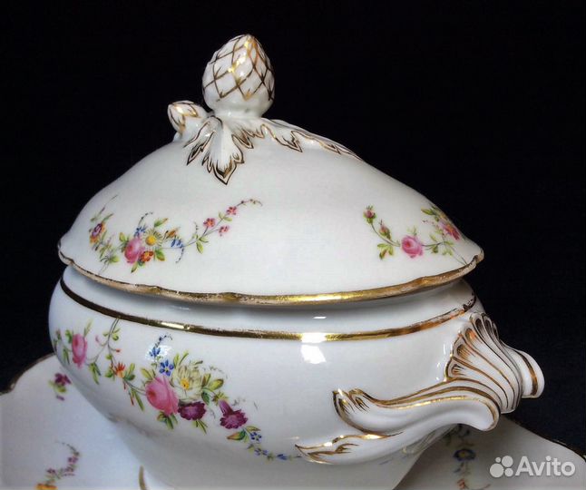 Супница соусница фарфор Париж 19 век