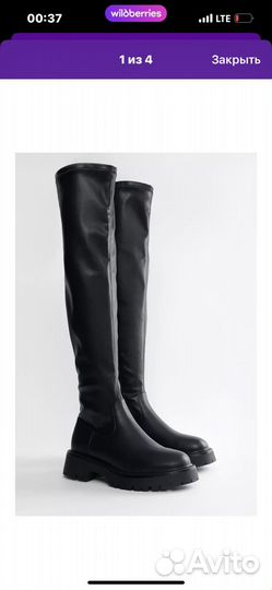 Сапоги ботфорты befree