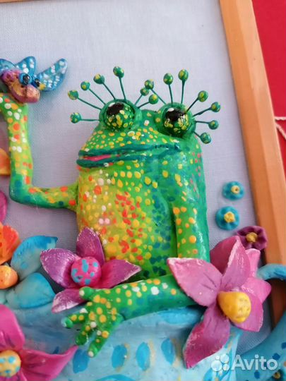 Картина интерьерная лягушка