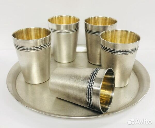 Набор стопок 6 штук. Мельхиор