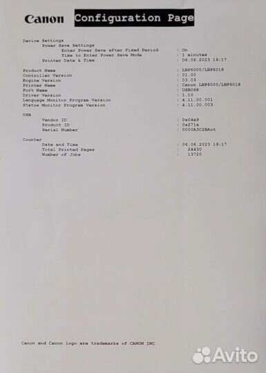 Принтер лазерный Canon i-sensys lbp6000b hh