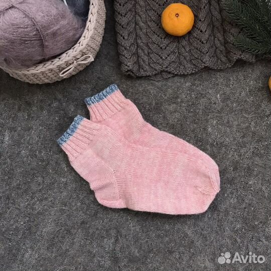 Носки шерстяные вязаные