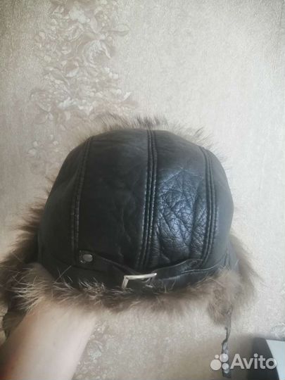 Шапка для мальчика 3-6 лет из меха енота