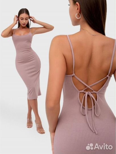 Платье с завязками на спине