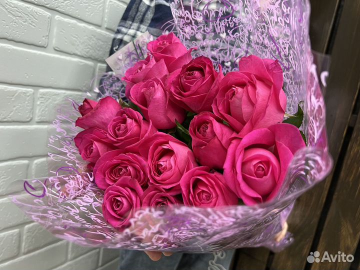 Розы голландские с доставкой 15 шт