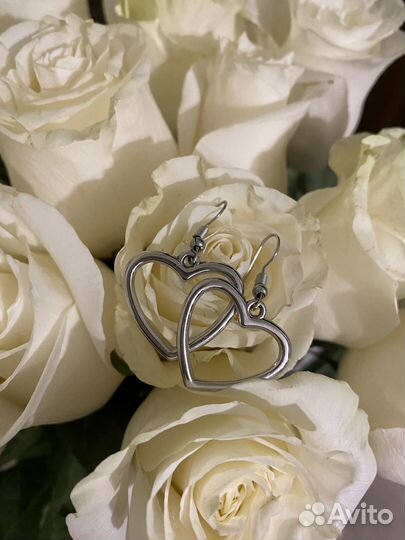 Серьги сердечки