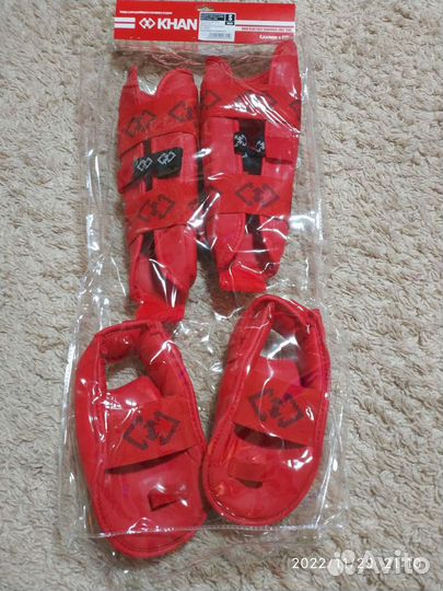 Защита голени и стопы khan фкр красная
