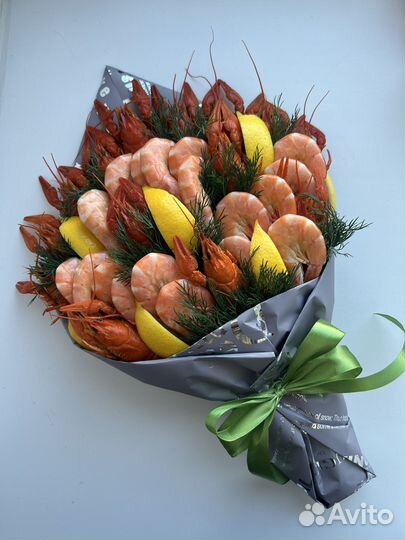 Мужские съедобные букеты, букеты из раков