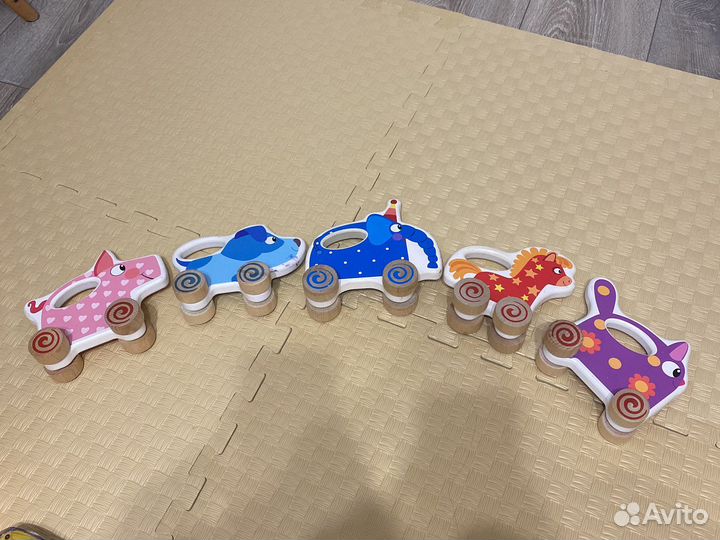 Деревянные игрушки каталки Деревяшки