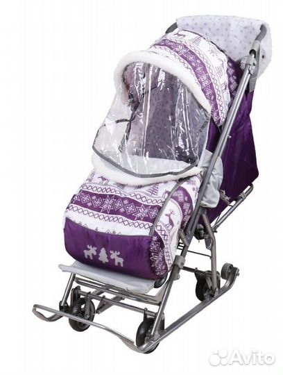 Санки коляски Умка 3-2 Мех Все цвета Новые