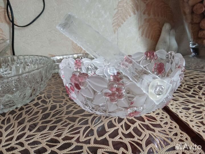 Конфетница салатник стекло СССР вазы