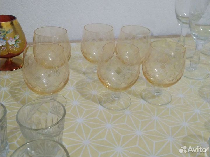 Фужеры и рюмки хрусталь ссср.Город Калинин