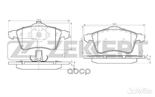 Колодки торм. диск. передн. VW Transporter IV 9