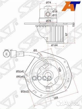 Мотор отопилеля салона daewoo nexia 96- ST-9616