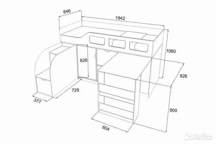 Кровать чердак 