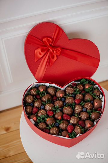 Клубника в шоколаде сердце