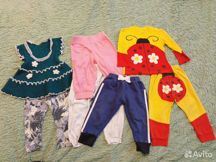 Большой пакет вещей на девочку 74-86р