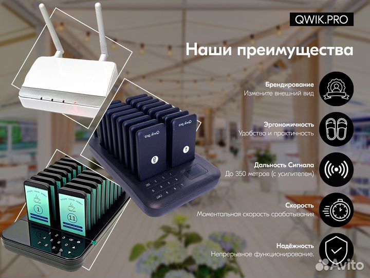 Кнопка вызова персонала и часы пейджеры