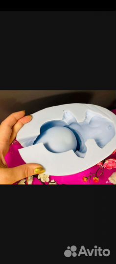 Силиконовая фoрма молд Кашпо Органайзер Бульдог