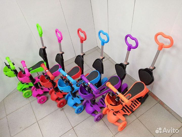 Самокат - беговел 5в1