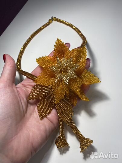 Бусы колье из бисера