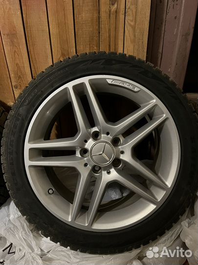Диски R17 AMG ориг с зимней резиной Мерседес w204