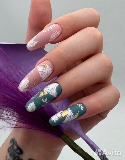 Маникюр наращивание ногтей