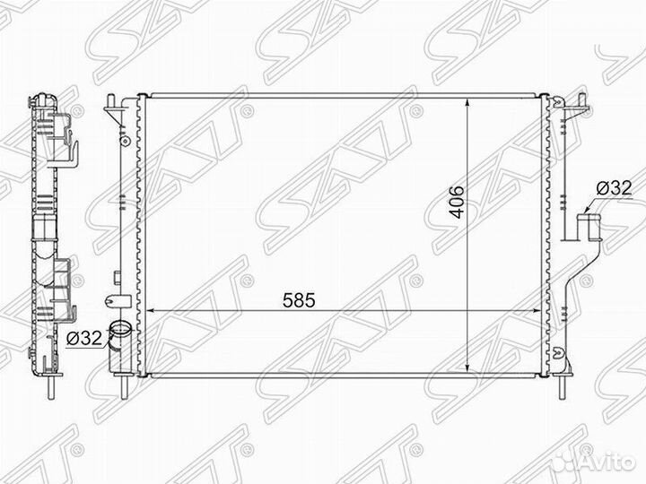 Радиатор renault logan /sandero 1.4 /1.6