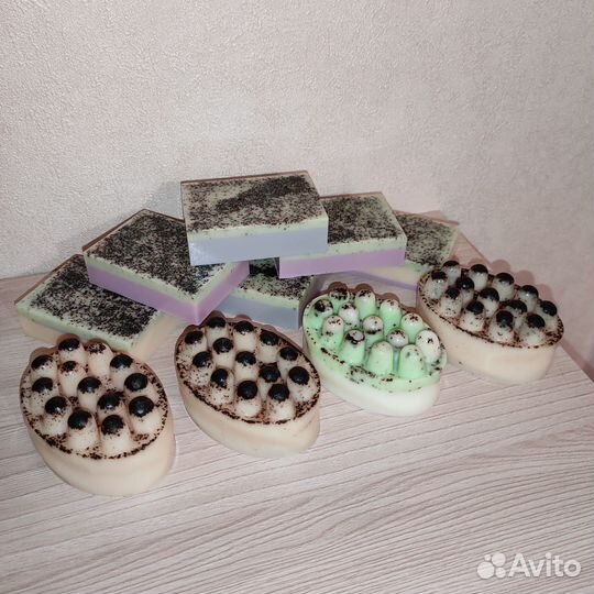 Мыло ручной работы массажное