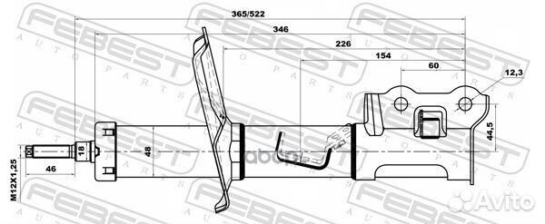 Амортизатор передний правый GAS.twin tube 12110