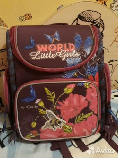 Ранец grizzly для девочки новый