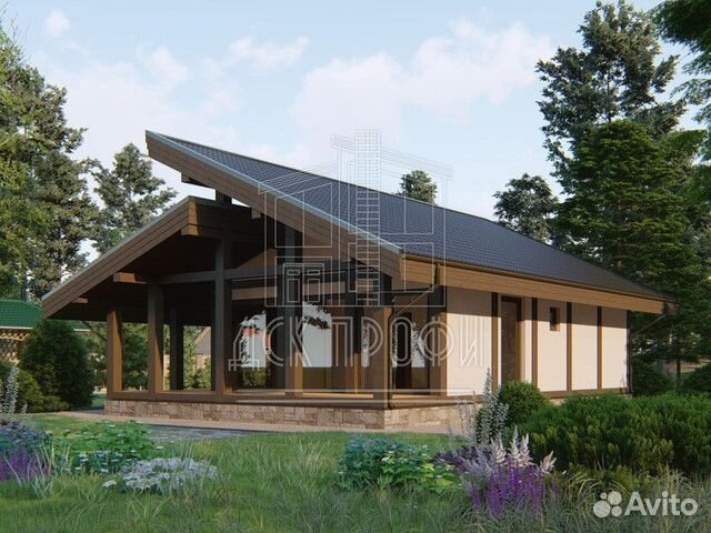 Каркасный дом под ключ Фахверк 87м2