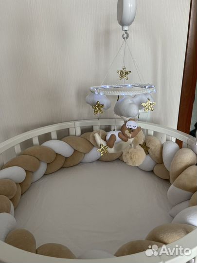 Бортик-коса в детскую кроватку(косичка) 230см