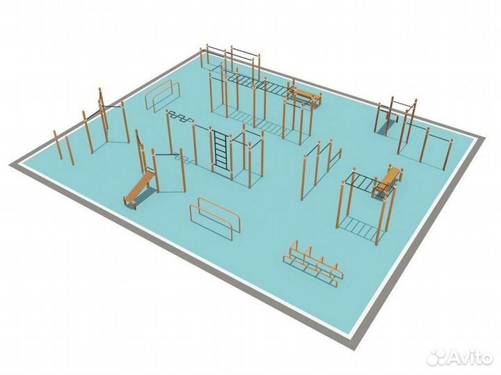 Районная площадка для Воркаут и WRK Pioner A16453