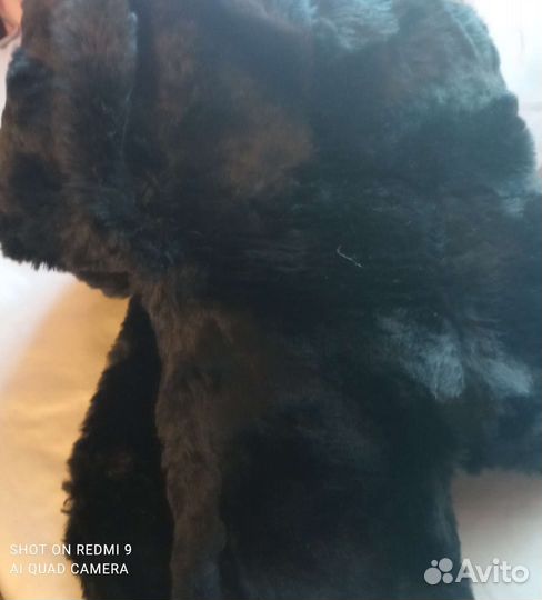 Шапка-ушанка р.58нат.овчина+сукно;р.60 иск.мех