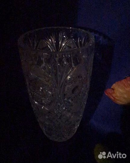 Хрустальная ваза для цветов, времена СССР